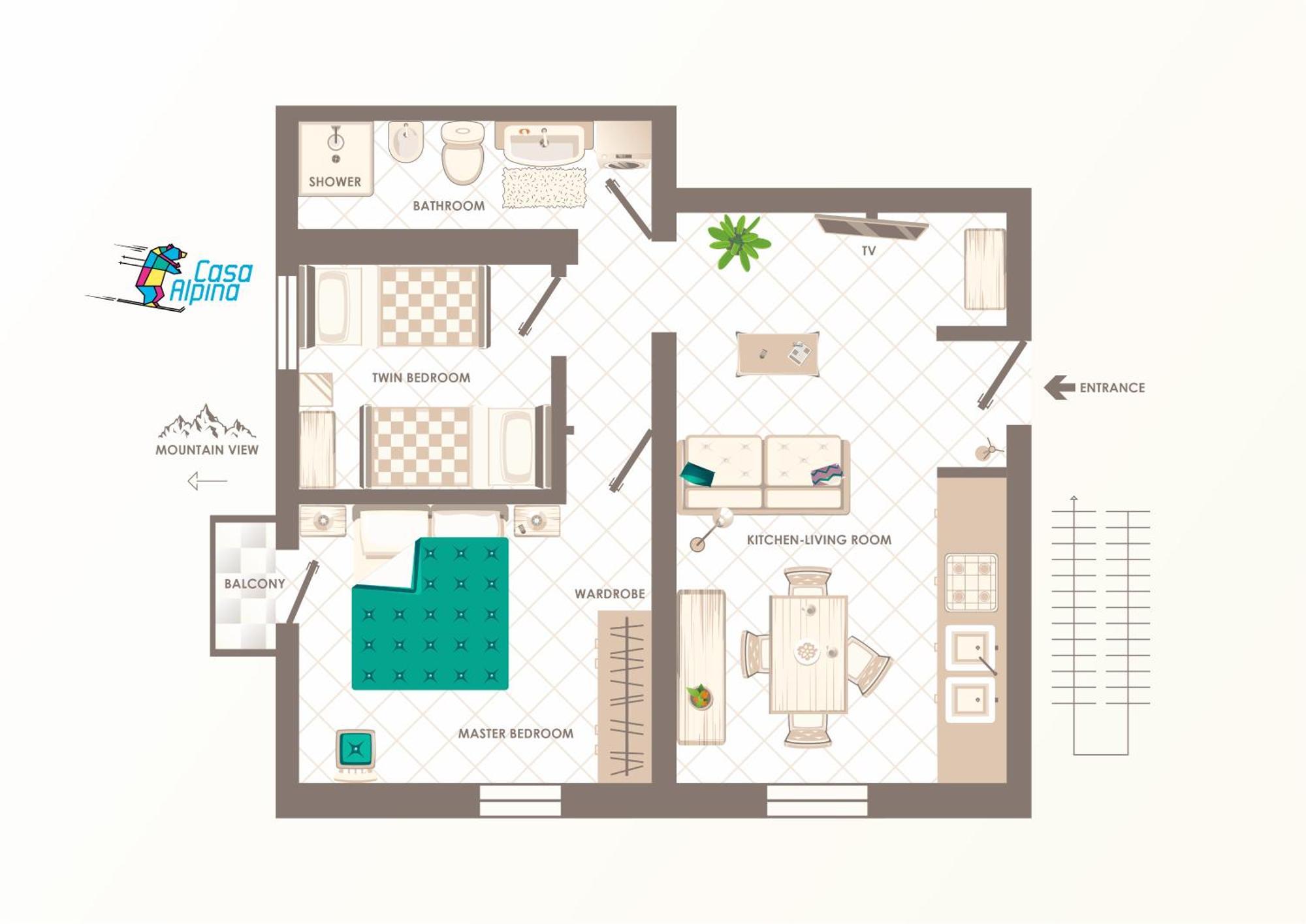 Апартаменты Casa Alpina - Аоста Номер фото